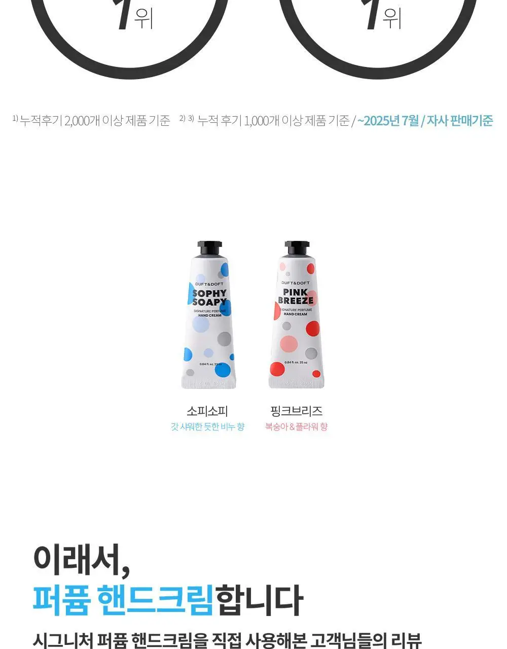 [소용량]더프트앤도프트 시그니처 퍼퓸 핸드크림 25ml 2종 택 1 상세페이지 4